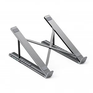 Док-станция для ноутбука, охладитель для компьютера, регулируемая по высоте, многопортовый адаптер 8-в-1, эргономичная для рабочего стола, дома - Фото 1