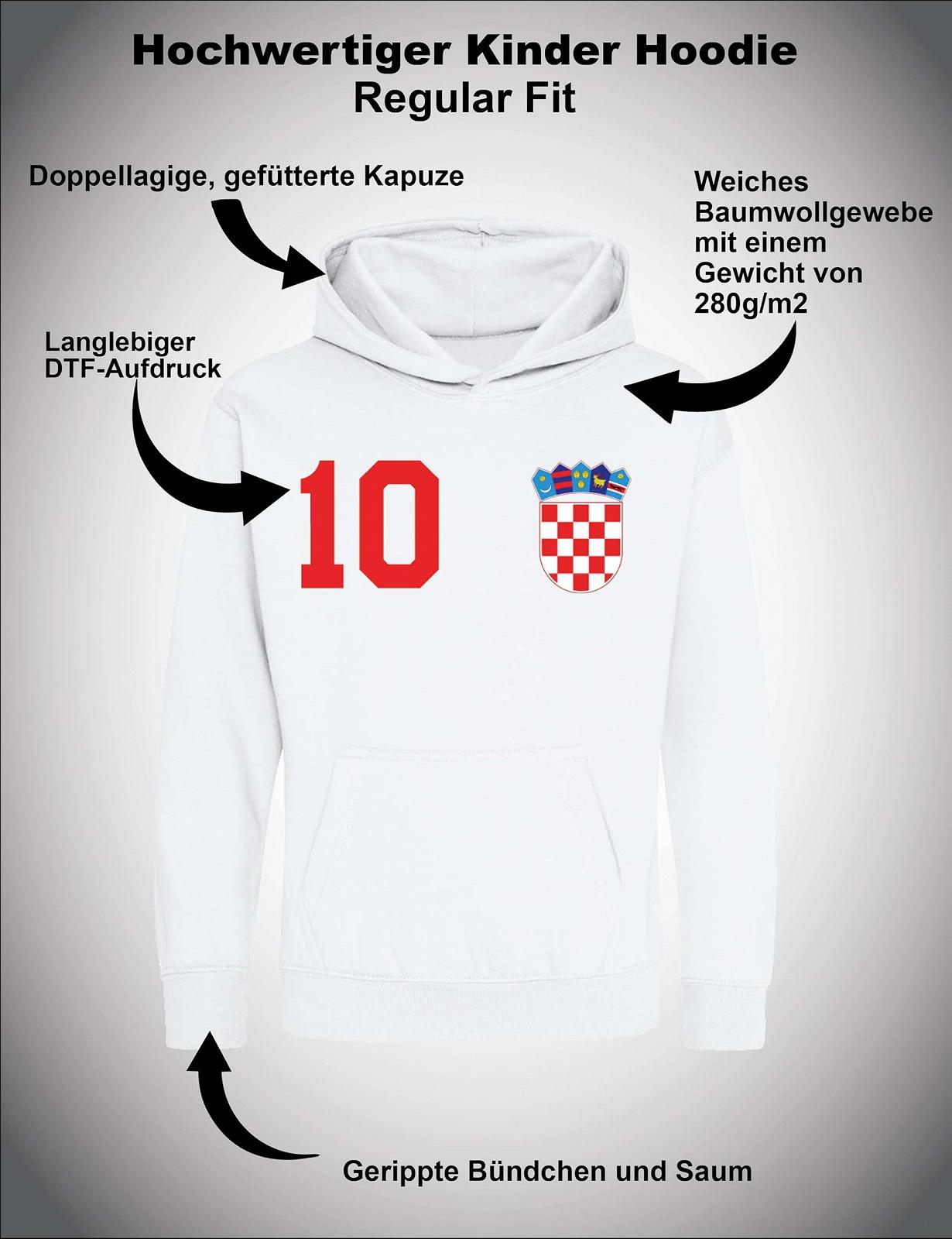 Дитяча Толстовка Croatia Джерсі Croatia Пуловер з капюшоном для хлопчиків та дівчаток - Персоналізована, фото №4