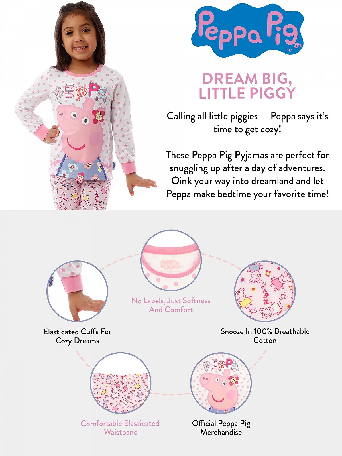 Пижама Peppa Pig Peppa Pig для девочек, фото №4 Пижама Peppa Pig Peppa Pig для девочек, фото №4