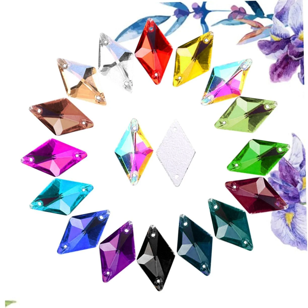 Ювелирные аксессуары FRCOLOR 28 штук Бриллиантовые хрустальные бусины Свадебные украшения Ювелирные материалы Стеклянные украшения, фото №3