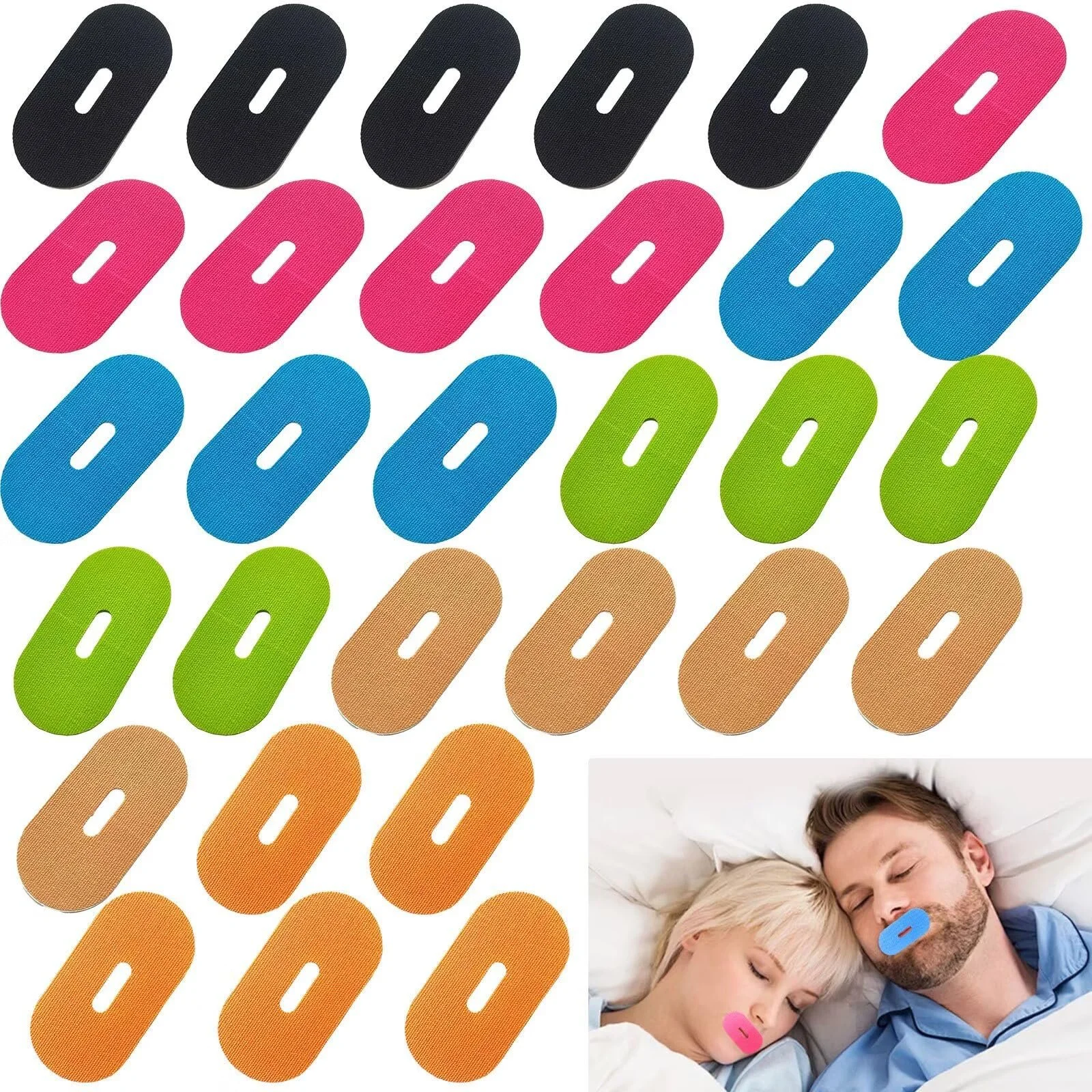 Пластирі для сну для рота 30 штук Преміум стрічка, фото №1