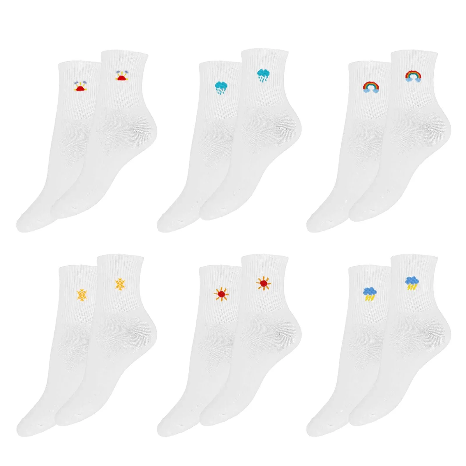 Шкарпетки тенісні Білий (6 пар), фото №1