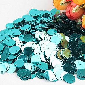 Блестки Круглые Плоские Крупные Светло-голубой, 10 г, 40 шт - Фото 1