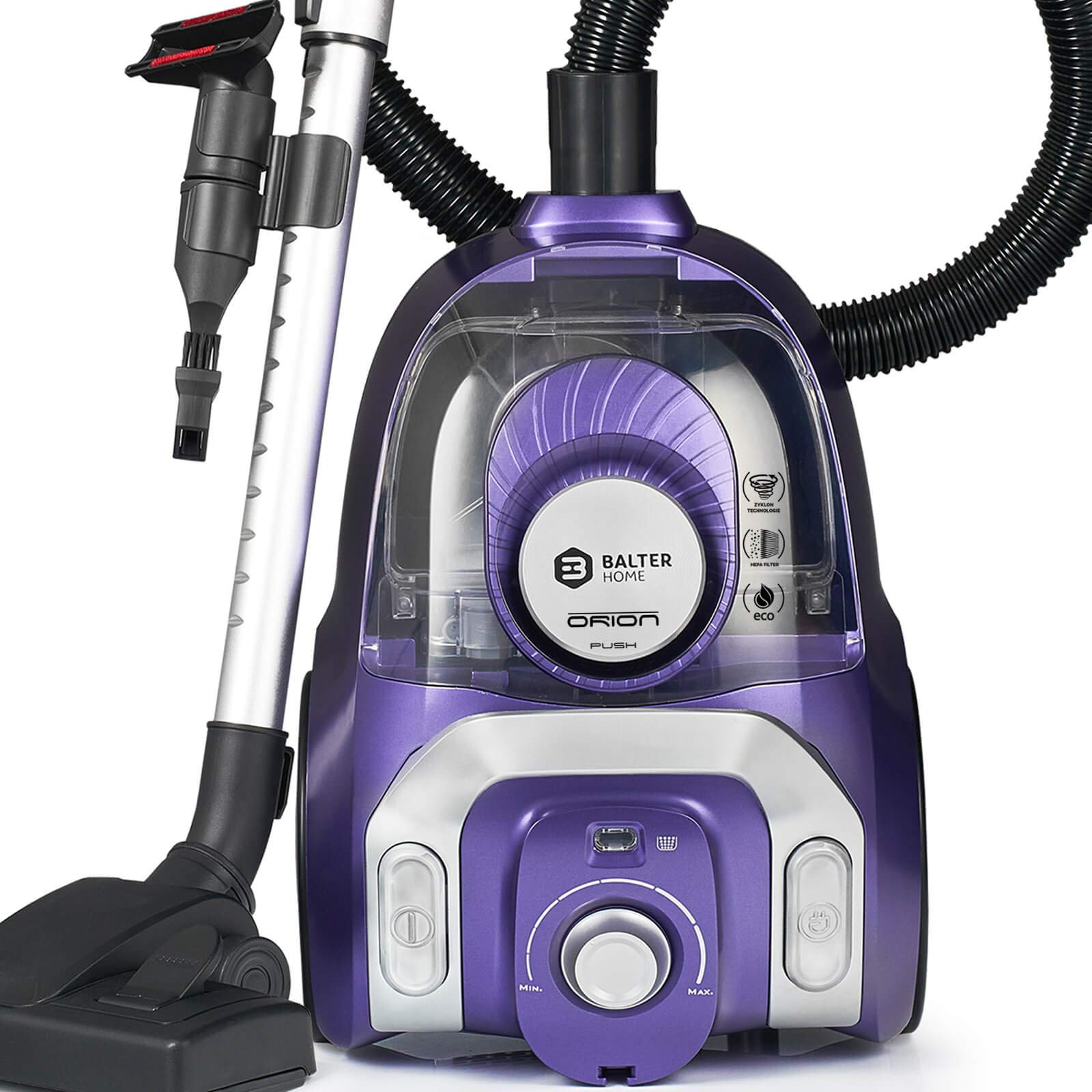 Пилосос Balter Orion X3 Циклонний безмішковий 4-ступінчастий високо-ефективний фільтр з аксесуарами, фото №1