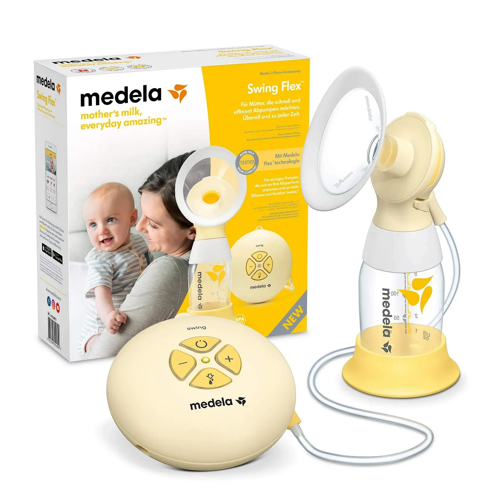 Молокоотсос электрический Medela Swing Flex С PersonalFit Flex воронками и технологией Medela 2 Phase Expression, фото №1 Молокоотсос электрический Medela Swing Flex С PersonalFit Flex воронками и технологией Medela 2 Phase Expression, фото №1