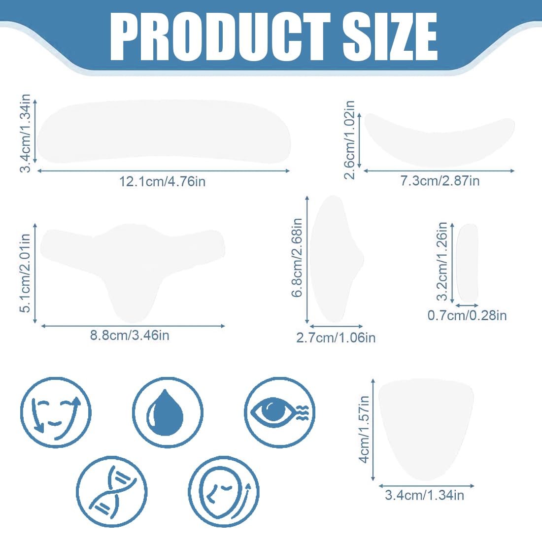 Патчи против морщин YAPKOLV, набор 16 шт, силиконовые патчи для лица, рот, лоб, подбородок, фото №2 Патчи против морщин YAPKOLV, набор 16 шт, силиконовые патчи для лица, рот, лоб, подбородок, фото №2