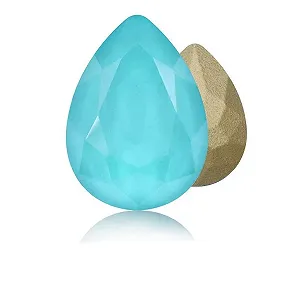 Кришталеві блискітки різних розмірів, блискучі перли, блакитний дорогоцінний камінь, 7 x 10 мм, 72 штуки - Фото 1