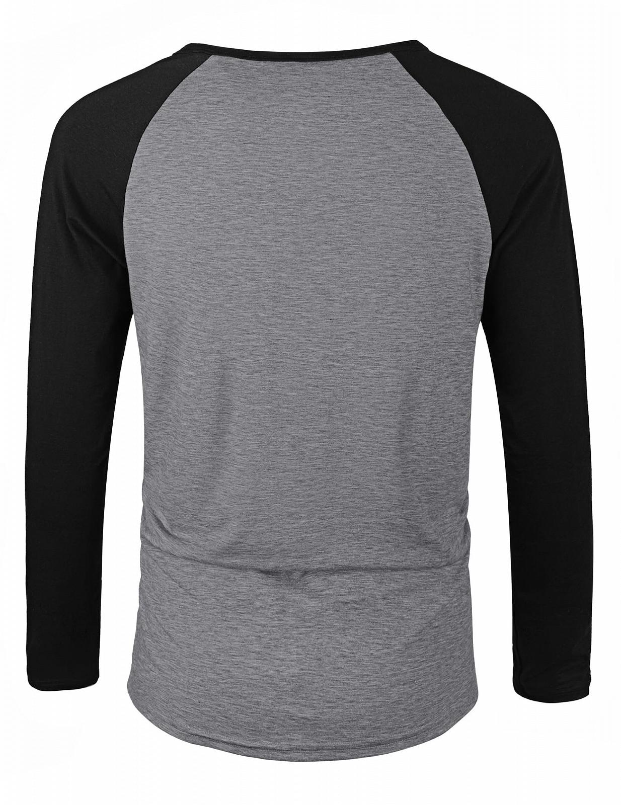 Лонгслив TARAINYA мужской Henley футболка для мужчин рубашка с длинным рукавом пуловер с планкой на пуговицах, фото №3