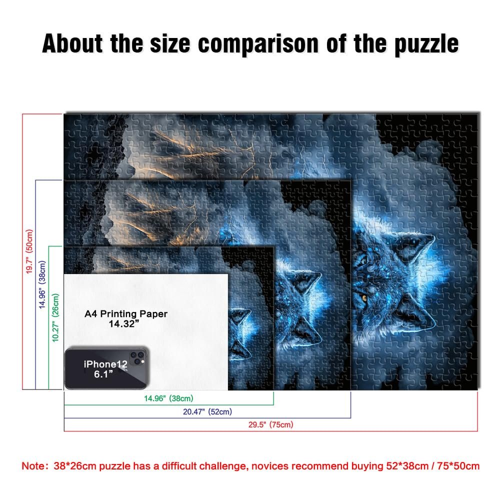 Пазл Phantom Wolf 1000 элементов картонный 26 x 38 см, фото №3 Пазл Phantom Wolf 1000 элементов картонный 26 x 38 см, фото №3