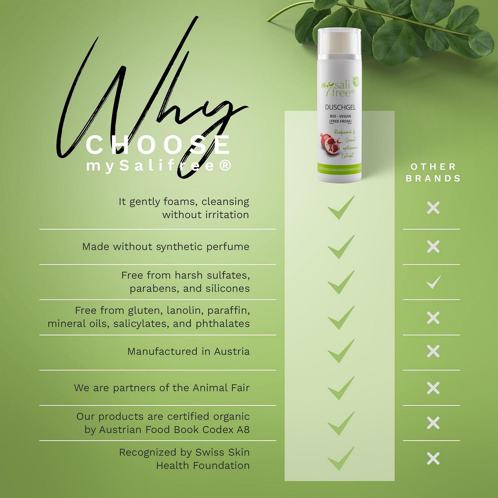 Органічний гель для душу mysalifree для чутливої шкіри з олією рисових зародків 200 мл 100% органічний, фото №6 Органічний гель для душу mysalifree для чутливої шкіри з олією рисових зародків 200 мл 100% органічний, фото №6