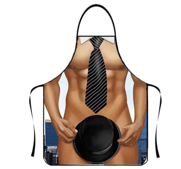 Фартук с приколом Мачо галстуком 8002 71х54,5х0,2 см, фото №1