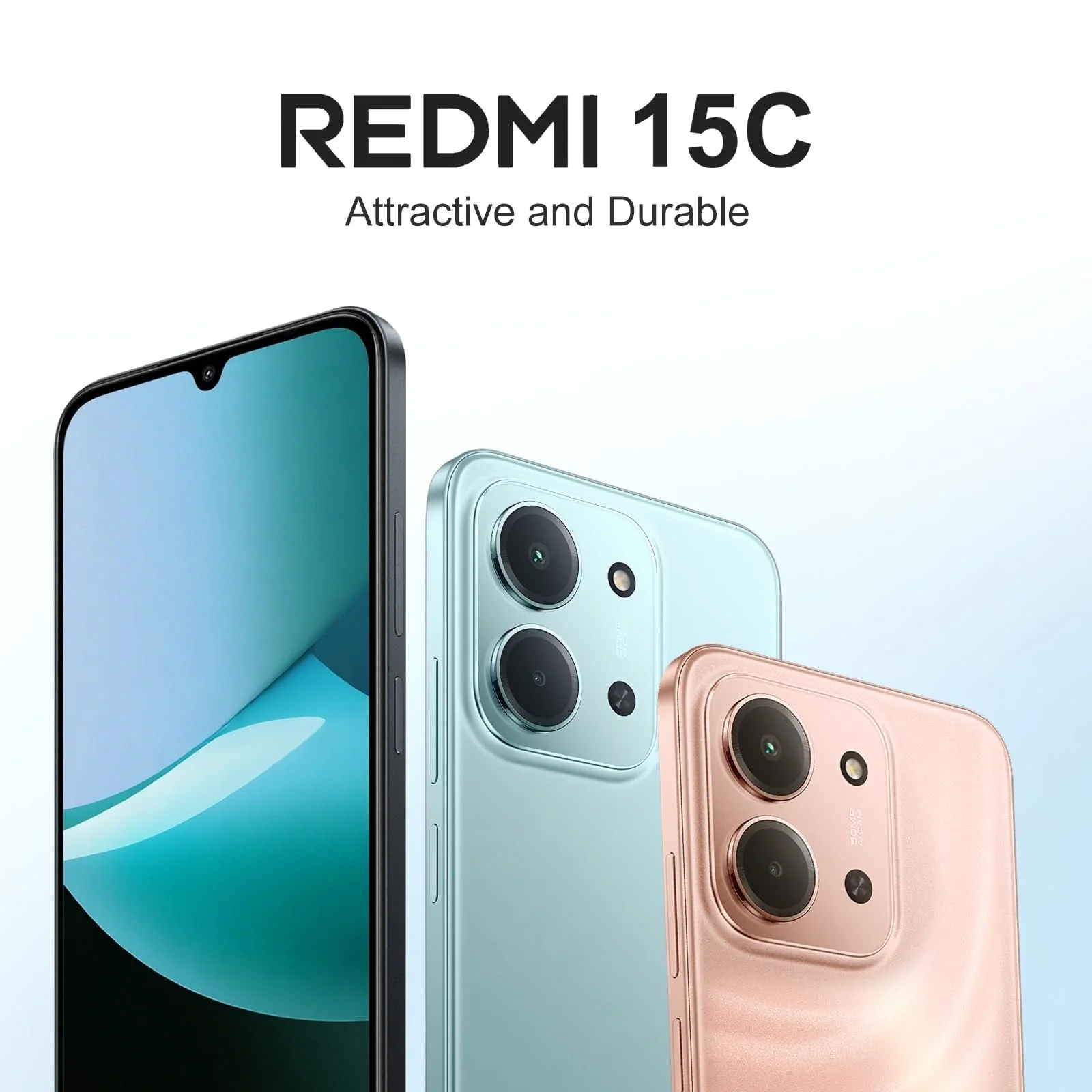 Смартфон XIAOMI Redmi 15C 4 GB / 128 GB 6.9 дюйма 120 Hz 50 MP Dual Camera 6000 мАг М’ятний зелений (з чохлом, без адаптера живлення), фото №5