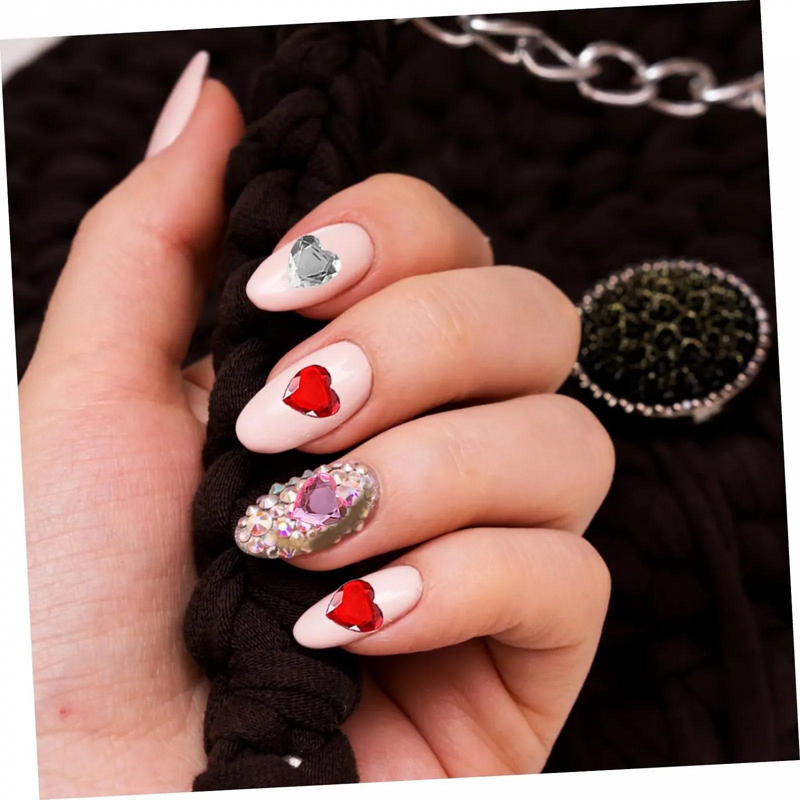 Стрази Healvian Серцеподібні Самоклеючі, фото №3