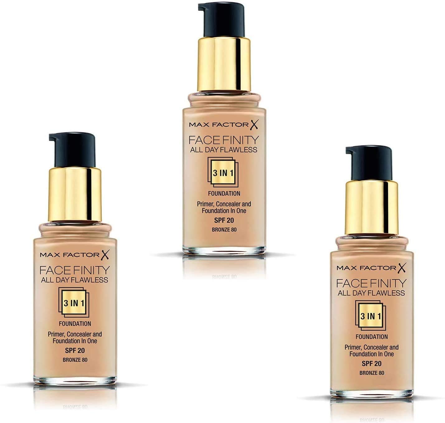 Тональный крем Max Factor Face Finity All Day Flawless 3 в 1 80 Bronze Набор 3 x 30 мл, фото №1 Тональный крем Max Factor Face Finity All Day Flawless 3 в 1 80 Bronze Набор 3 x 30 мл, фото №1