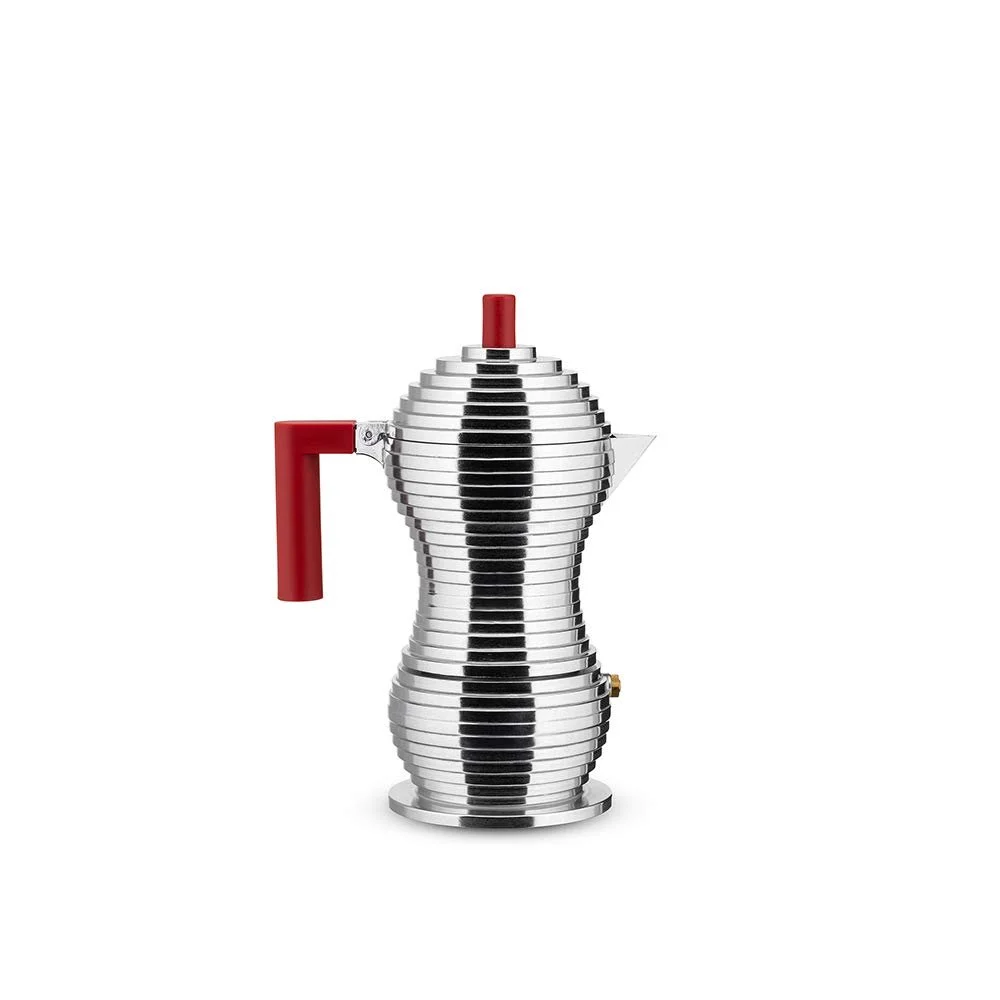 Кофеварка эспрессо Alessi Pulcina 3 чашки, красная, фото №4 Кофеварка эспрессо Alessi Pulcina 3 чашки, красная, фото №4