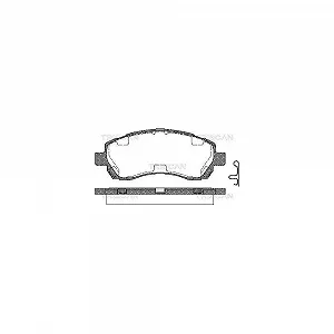 Комплект гальмівних колодок, дискове гальмо TRISCAN 8110 68172 для SUBARU передній міст - Фото 1