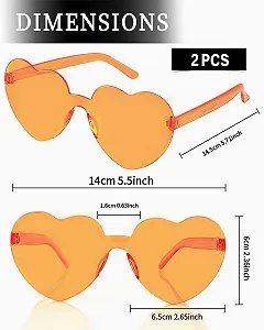 Солнцезащитные очки Сердце QLEUIFT Без оправы Многоцветный synthetic.ua - Фото 1