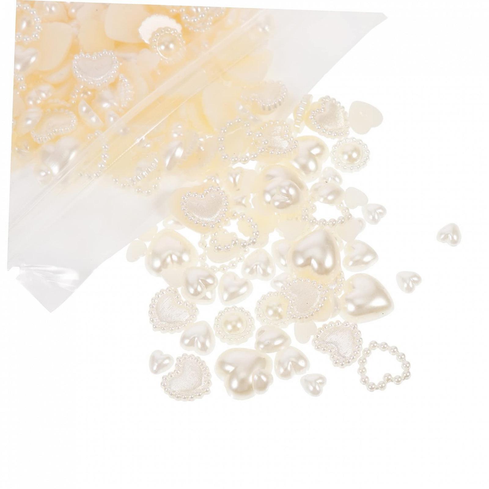 Украшение для маникюра Жемчуг minkissy Искусственный Жемчуг Сердце, фото №4