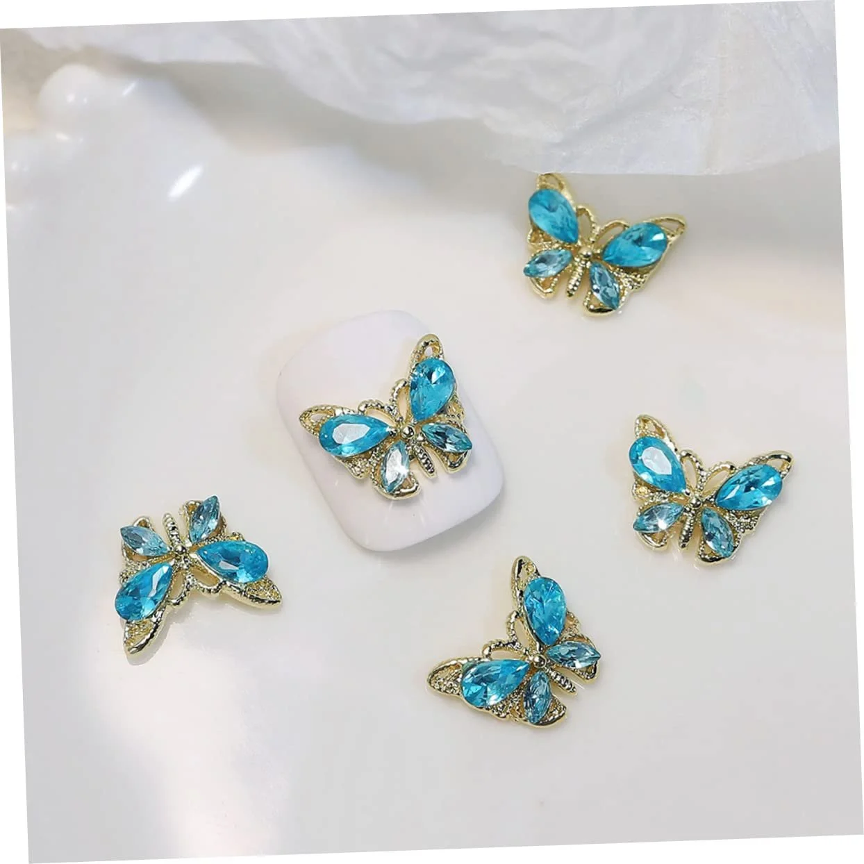 Стрази для нігтів Healeved Метелики, 10 шт, прикраси для манікюру, фото №8