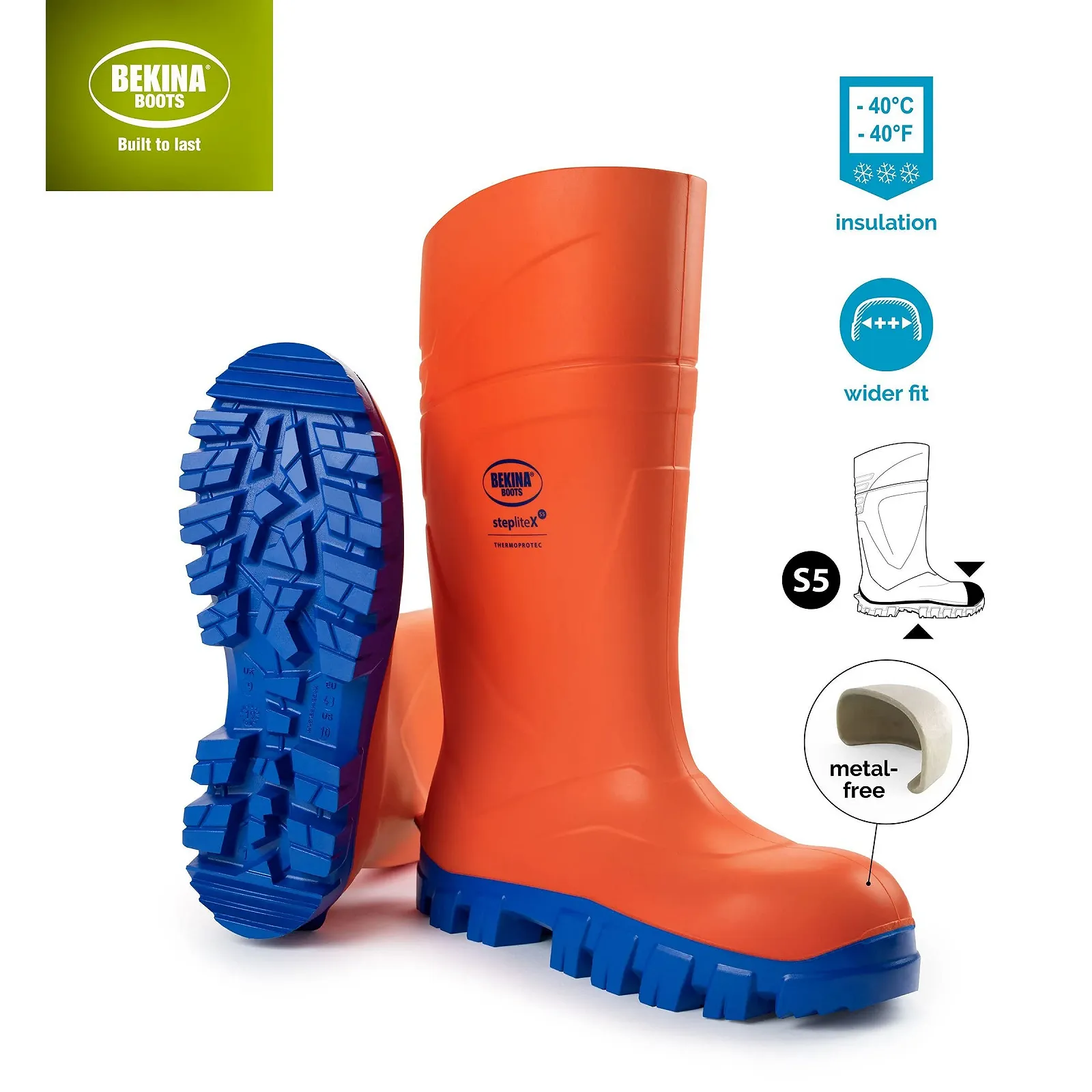 Чоботи Steplite XCI S5 Heavy Duty Захисні ковпачки та підошва Помаранчевий EU 38, фото №3