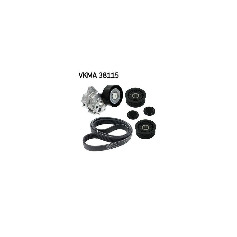 Комплект поліклинового ременя SKF VKMA 38115 для AUDI CHRYSLER FIAT FORD JAGUAR LANCIA VW, фото №1
