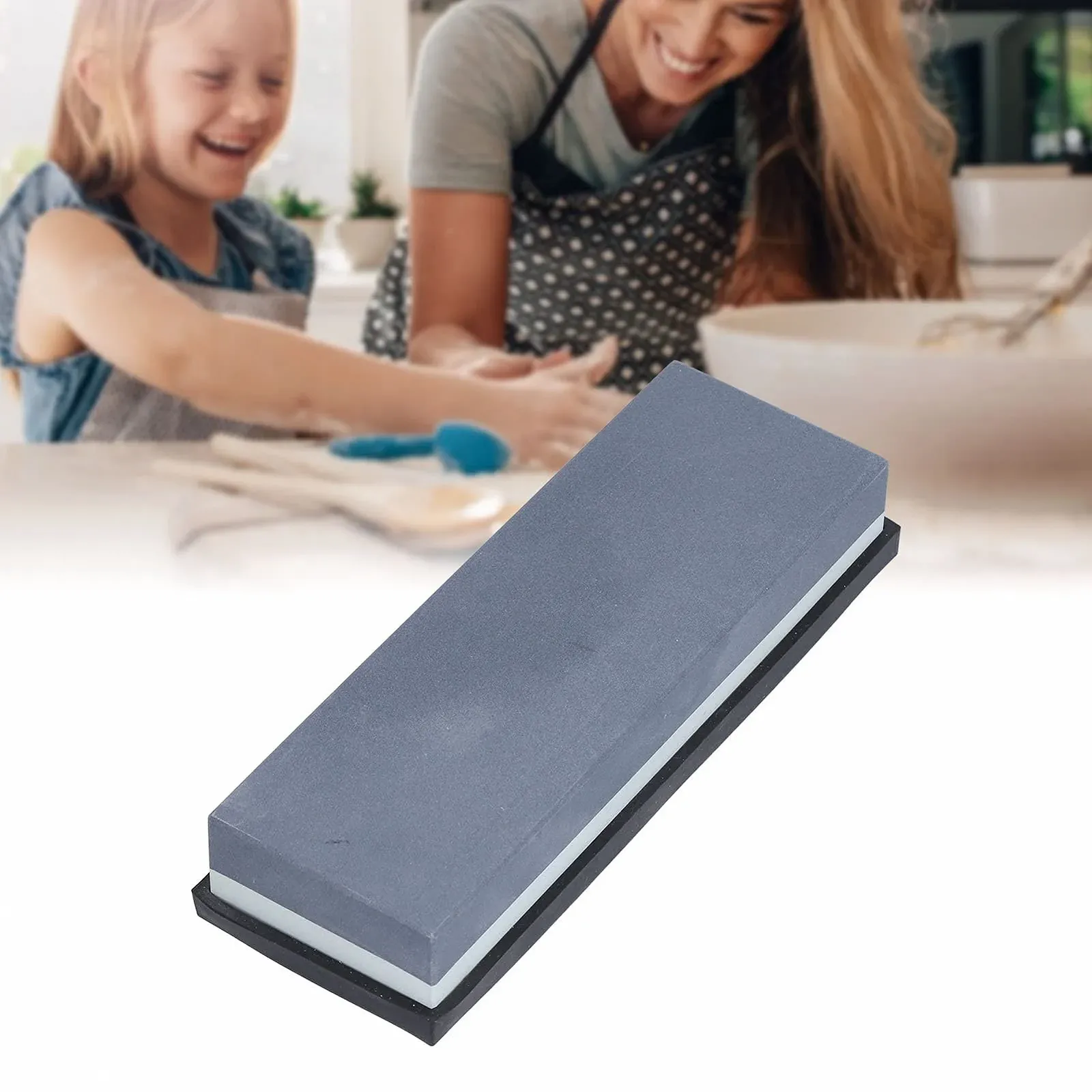 Точильний камінь White Corundum Двосторонній 240/400 Гріт для кухонних ножів, фото №3