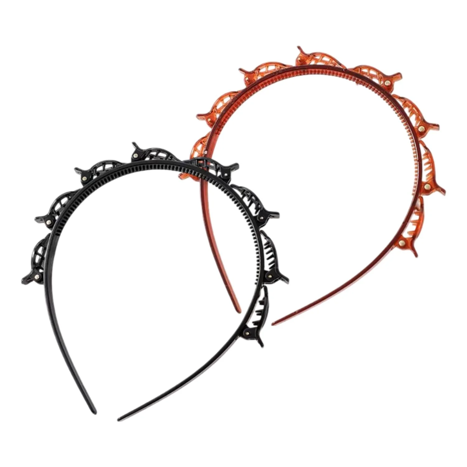 Набір з 2 обручів для волосся з затискачами, фото №1 Набір з 2 обручів для волосся з затискачами, фото №1