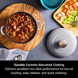 Жаровня Morphy Richards 851002 20 см литой алюминий антипригарное покрытие серая synthetic.ua - Фото 1