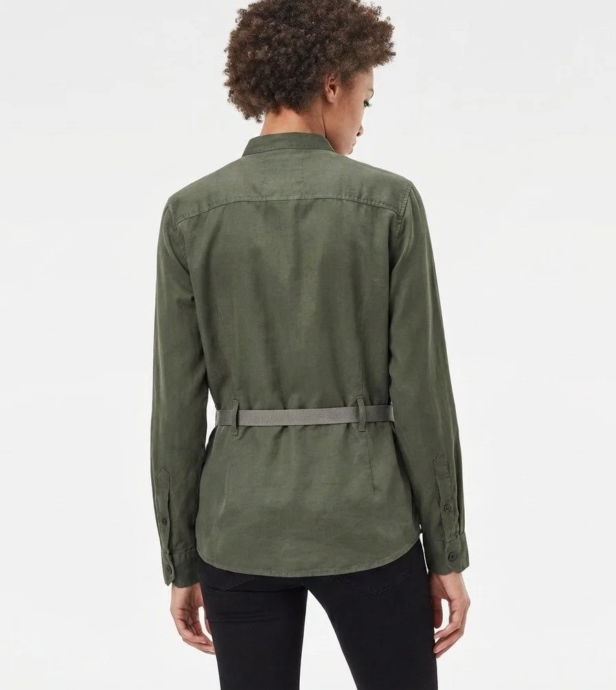 Жіноча сорочка G-Star Powel Crusader Dk Combat темний хакі - S, фото №2