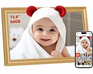 Цифровая фоторамка Frameo 15.6 Inch 1920 x 1080P FHD IPS Touchscreen 64GB Auto Rotation - Фото 1