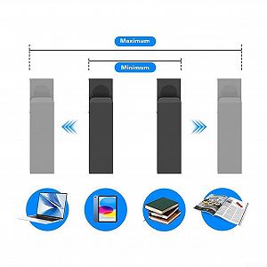 Регулируемая настольная подставка для ноутбука, 2 шт., без сверления, настольный боковой органайзер со стальной конструкцией, выдерживает до 5 кг для ноутбуков, папок, книг synthetic.ua - Фото 1
