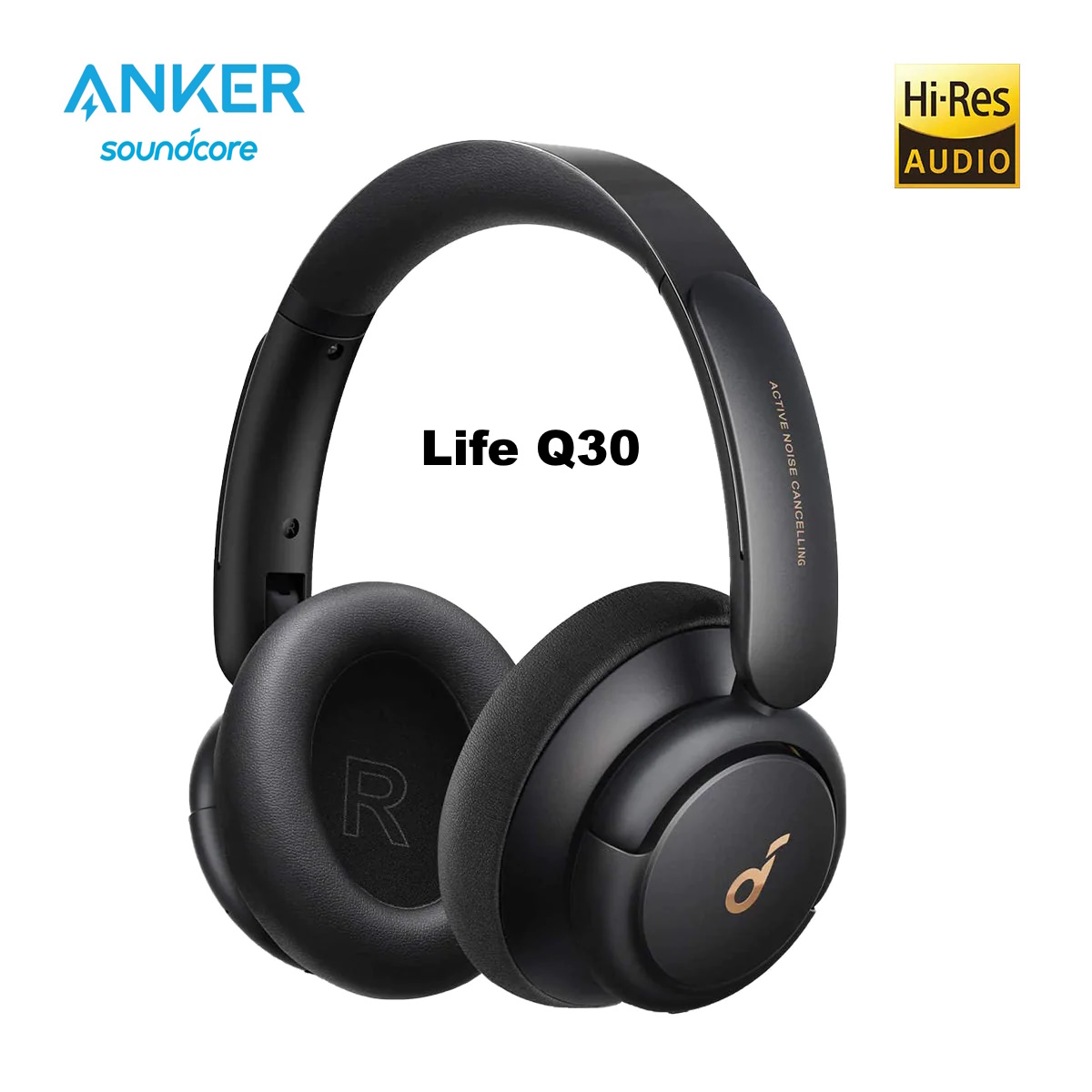 Наушники Anker SoundCore Life Q30 Black Hi-Res Audio ANC BT5 40H NFC, фото №10