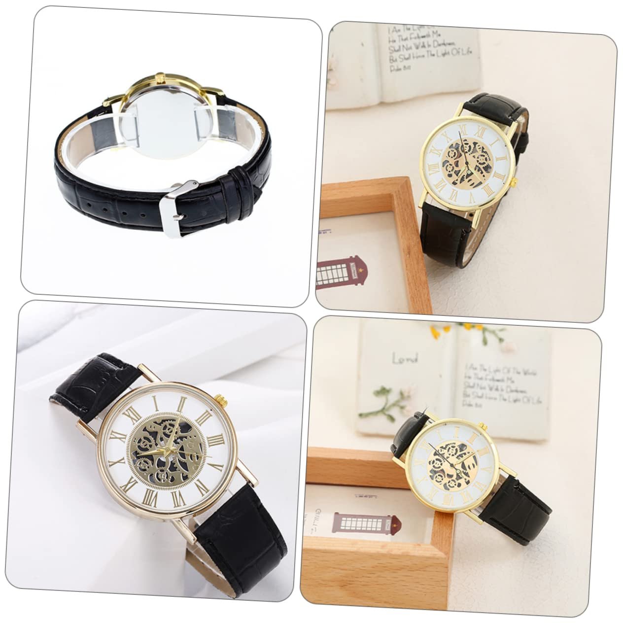 Часы LIFKOME Ремешок Серебряный Скелетон Белый, фото №6