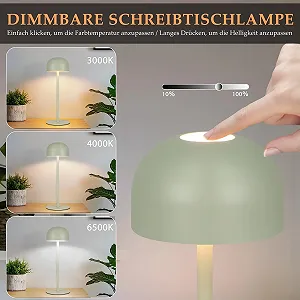 Настільна лампа LED Homefire Бездротова Регульована за висотою IP44 Зелений synthetic.ua - Фото 1