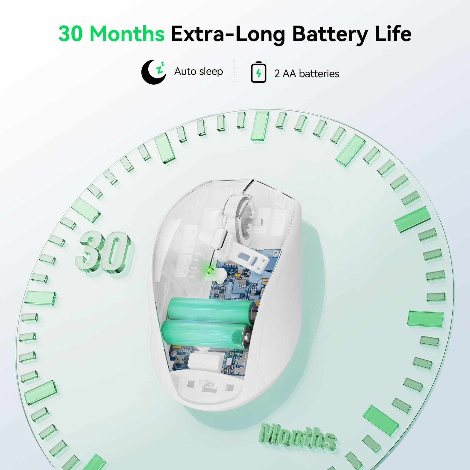 Мышь TECKNET Беспроводная 4800 DPI Оптическая для бизнеса с 6 регулируемыми DPI и нано-приемником для ПК, ноутбука, Windows, MacBook, Linux, офиса и дома, фото №6