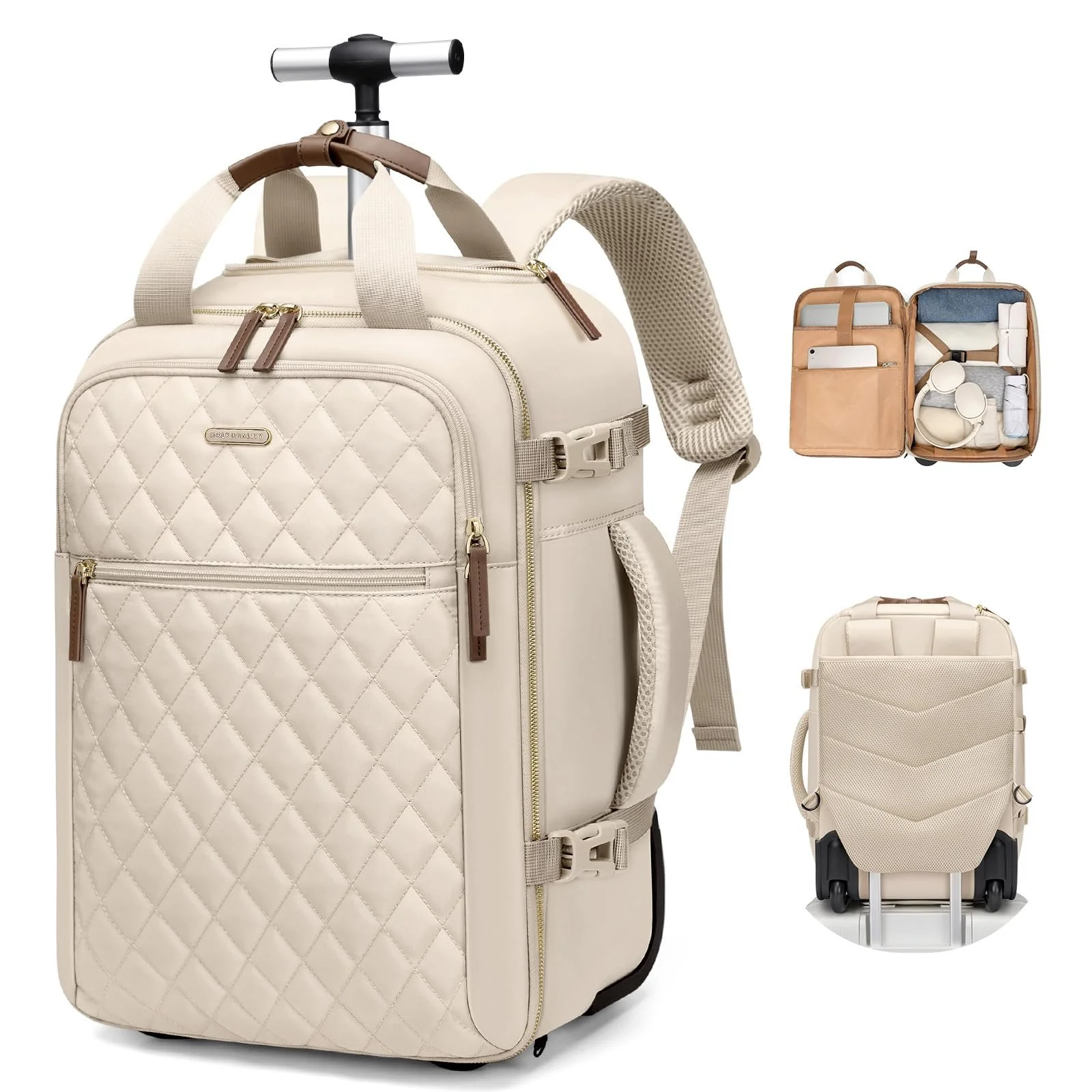 Рюкзак для ноутбука дорожный 17 Inch Waterproof Large Rolling 2-in-1 Apricot, фото №1 Рюкзак для ноутбука дорожный 17 Inch Waterproof Large Rolling 2-in-1 Apricot, фото №1