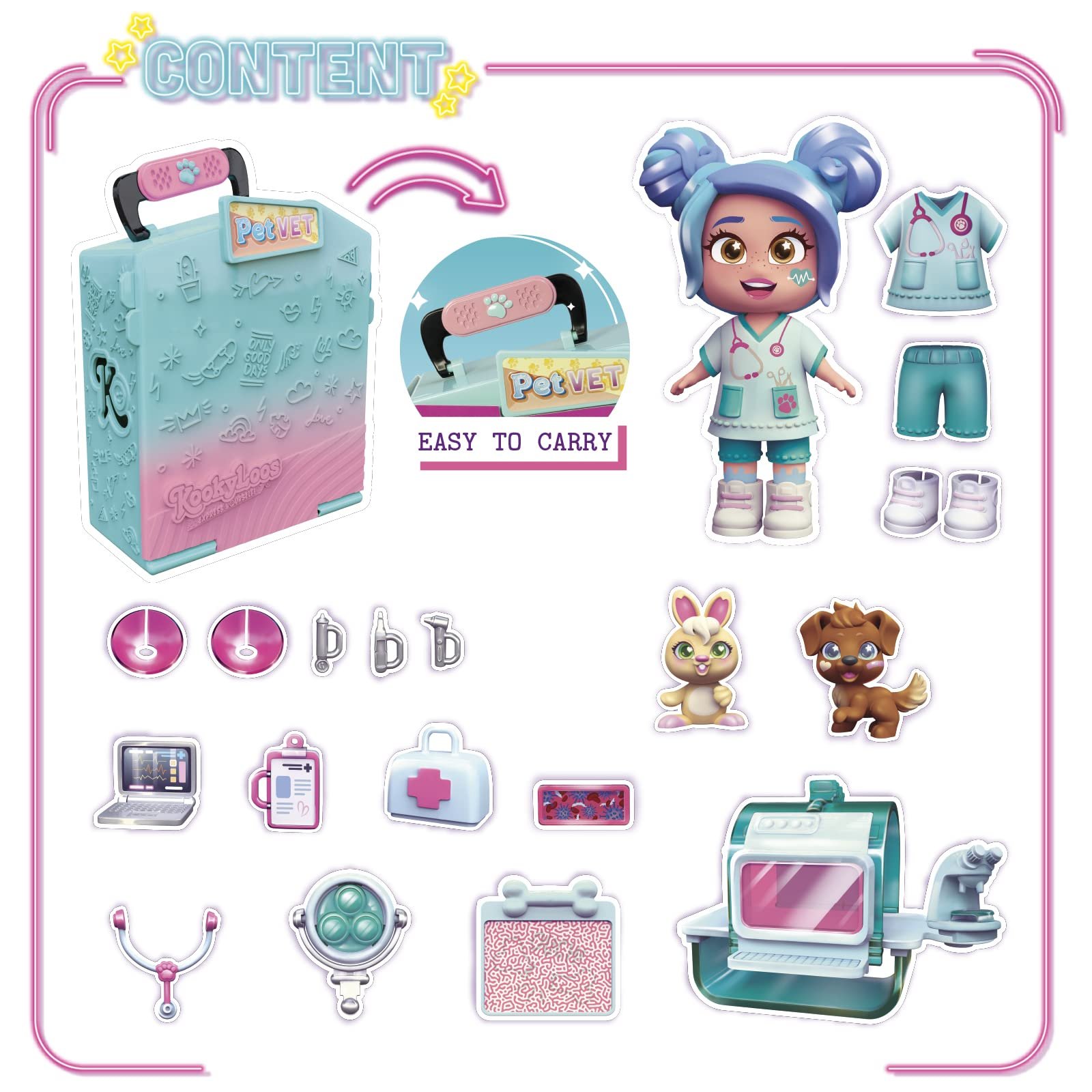 Ветеринарная клиника KOOKYLOOS Carla's Pop Up Pet Vet с аксессуарами эксклюзивная, фото №3