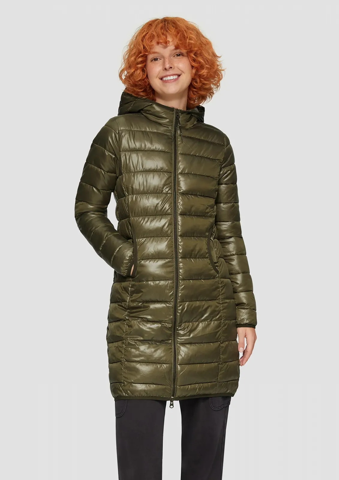 Жіноче стьобане пальто QS з капюшоном, фото №4 Жіноче стьобане пальто QS з капюшоном, фото №4