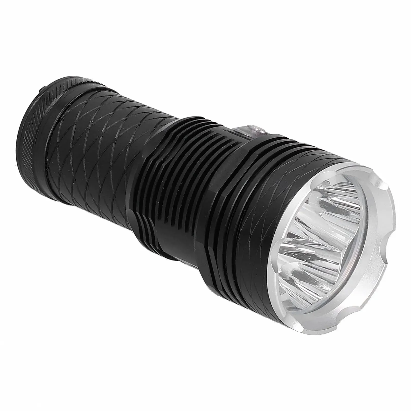 Ліхтар для дайвінгу XHP70.2 LED, водонепроникний IPX8, професійний, глибина 80 м, дальність 300 м, чорний/сріблястий, фото №4