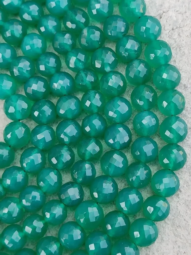 Круглые гладкие бусины из натурального оникса 7.5-8 мм, нить длиной 25 см бусины из драгоценных камней для ожерелья и браслета, фото №2