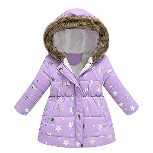 Дитяча зимова куртка, довга пухова куртка, утеплена бавовняна куртка - Фото 1