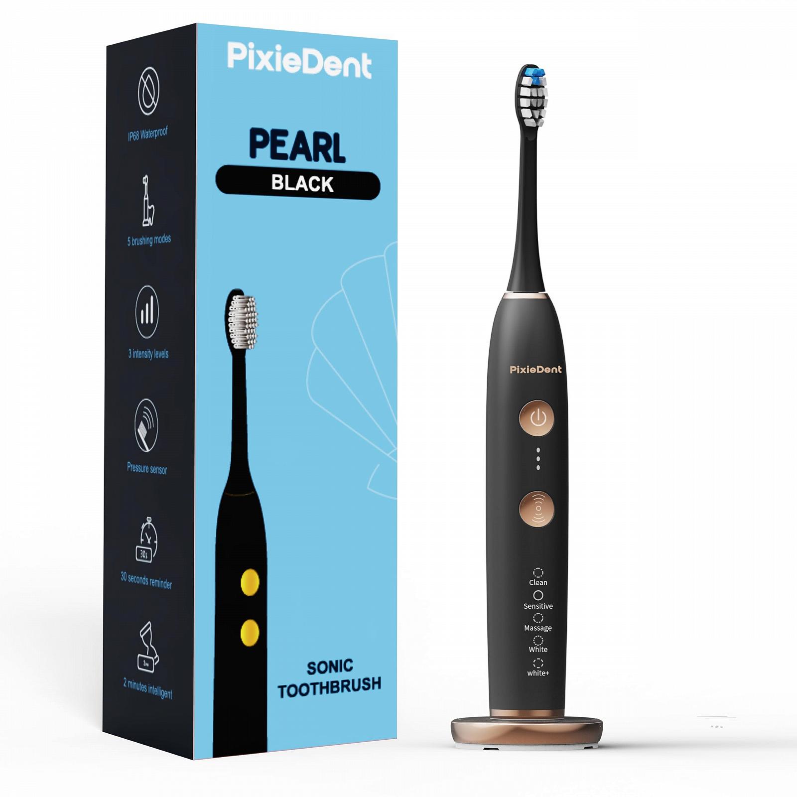 Електрична зубна щітка PixieDent Pearl звукова 5 режимів 3 рівні потужності 96000 рухів, фото №8