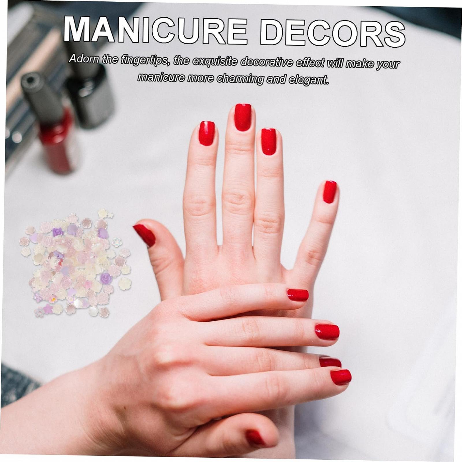 Набор украшений для маникюра Healeved 3 шт. Rose, украшения для маникюра, самодельные украшения, подвески для ногтей, шармы для аксессуаров для ногтей, украшения для ногтей, ювелирные изделия, бисер, стразы, смола, фото №6