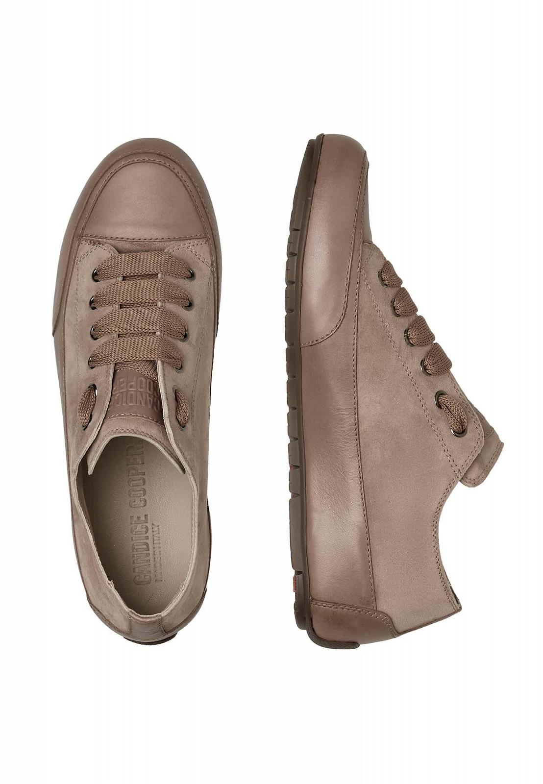 Кроссовки Candice Cooper Vintage Style замшевые цвета Taupe с кожаной юбкой, фото №4