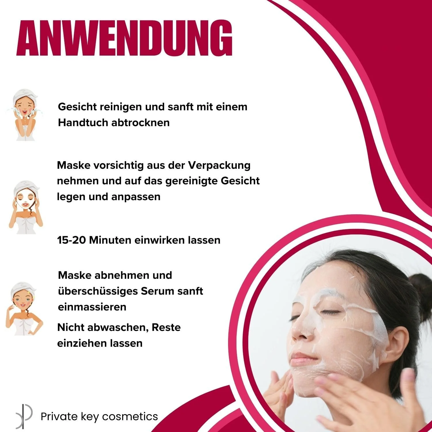 Тканинна Маска Anti-Ageing Repair Effect, Миттєвий Ефект, Зволоження Шкіри, 5 x 15 мл, фото №6