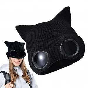 Шапка-бини с очками Зимняя - Фото 1