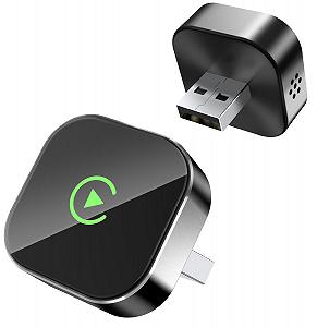 Беспроводной адаптер CarPlay для iPhone - Обновление до беспроводного CarPlay, Plug & Play, USB/Type-C, Мини и стабильный беспроводной автомобильный адаптер, совместимый с Apple iOS 10+ и автомобилями с проводным CarPlay начиная с 2016 года - Фото 1