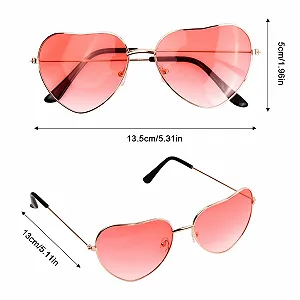 Сонцезахисні окуляри Pinsheng У формі серця Рожеве золото, 3 пари + чохол synthetic.ua - Фото 1