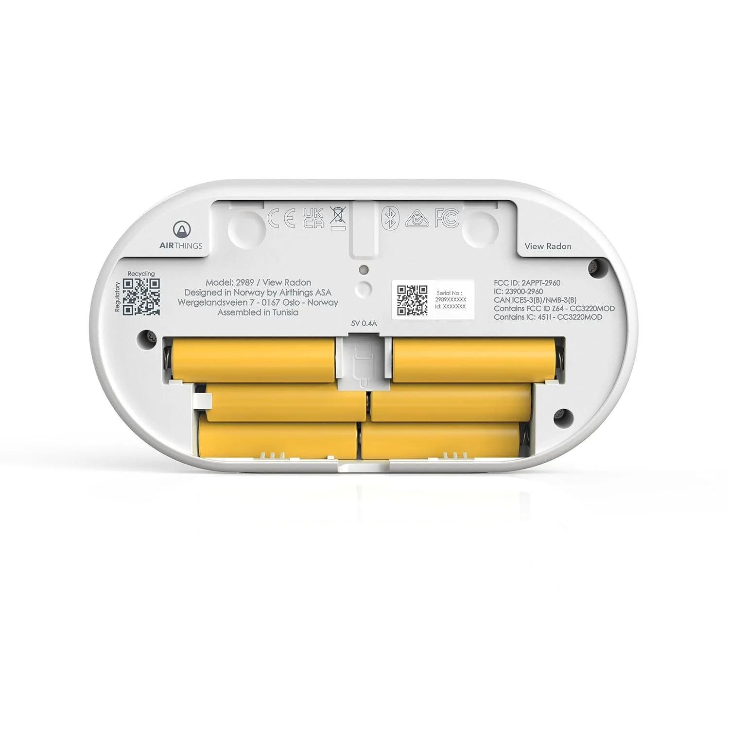 Детектор радона и качества воздуха Airthings View Radon 2989 Белый, фото №3