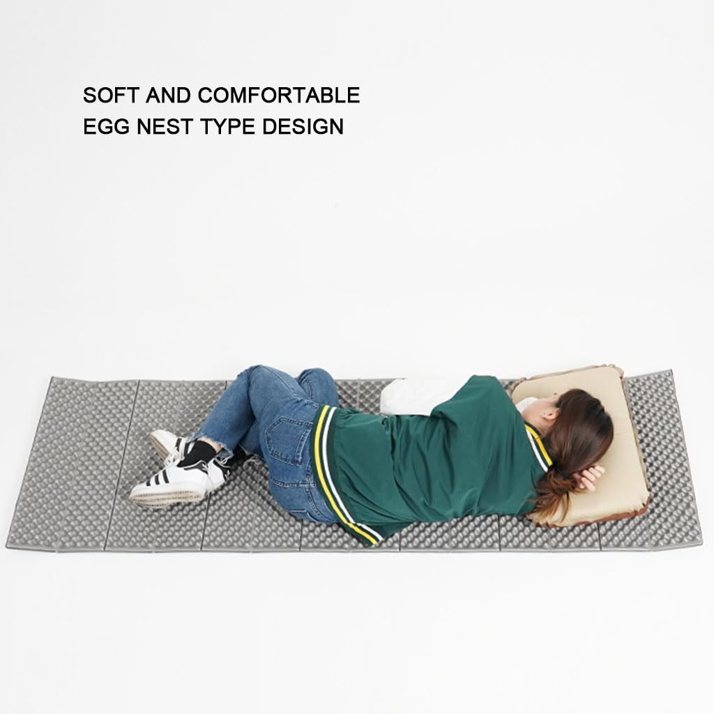 Коврик ToeWoe Camping Foam Sleeping Mat С закрытой ячейкой с алюминиевой фольгой Компактный ультралегкий для пляжа походов путешествий Синий, фото №4